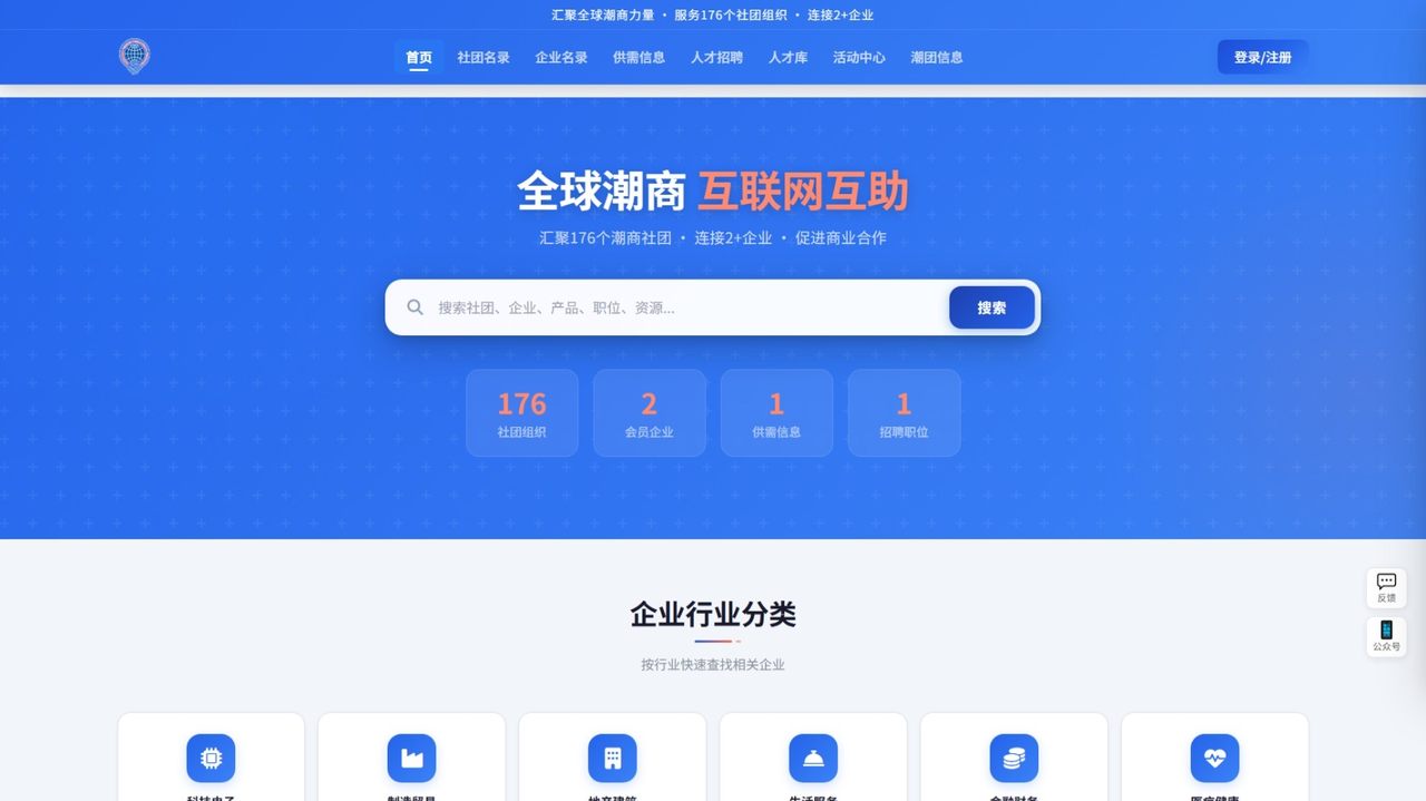 Teochew Business Directory Platform · Global Teochew Association & Enterprise Service System